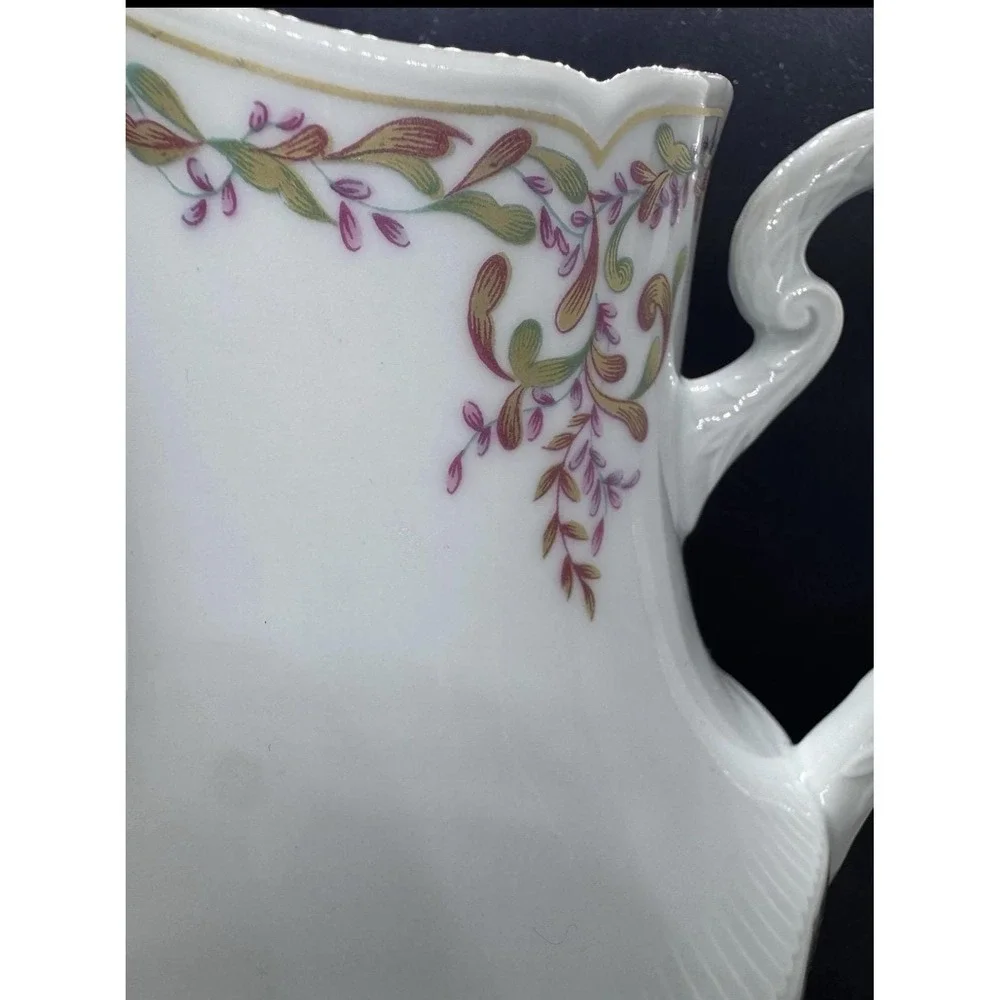 VTG Haviland Limoges France Pitcher Floral CARIGNAN Double Mark 7.5